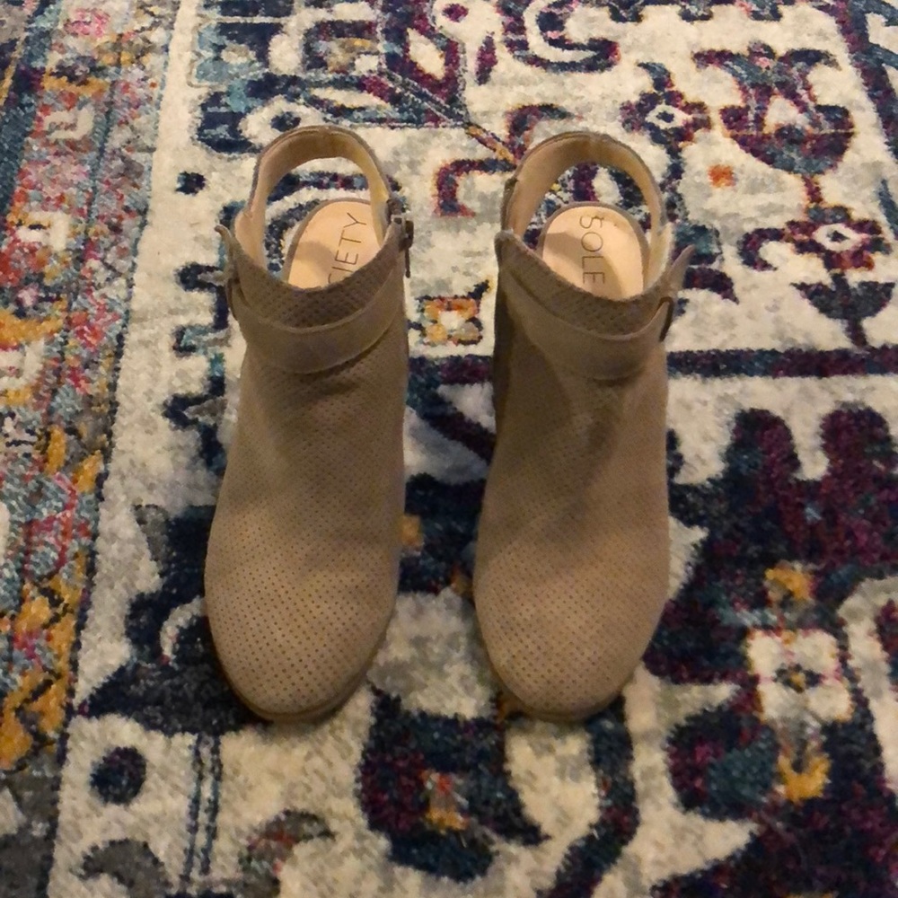 Sole Society backless leather booties